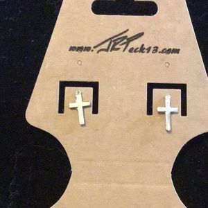 Sterling Silver Cross earrings